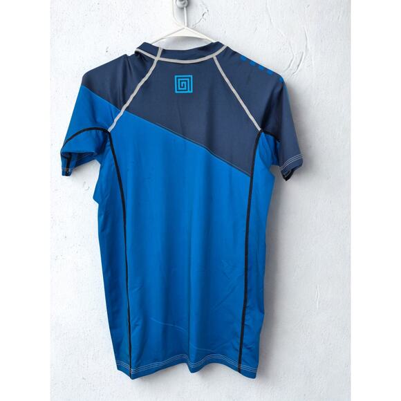 Hypnotik Block No Gi Jiu Jitsu Short Sleeve Rash Guard Mens Sm Blue Martial Arts - Picture 2 of 5